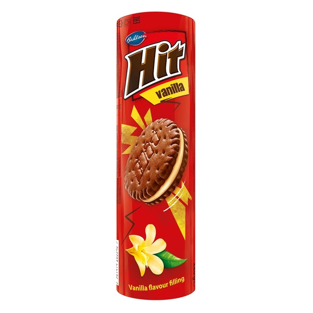 Sausainiai su vanilės skonio įdaru BAHLSEN HIT, 220 g