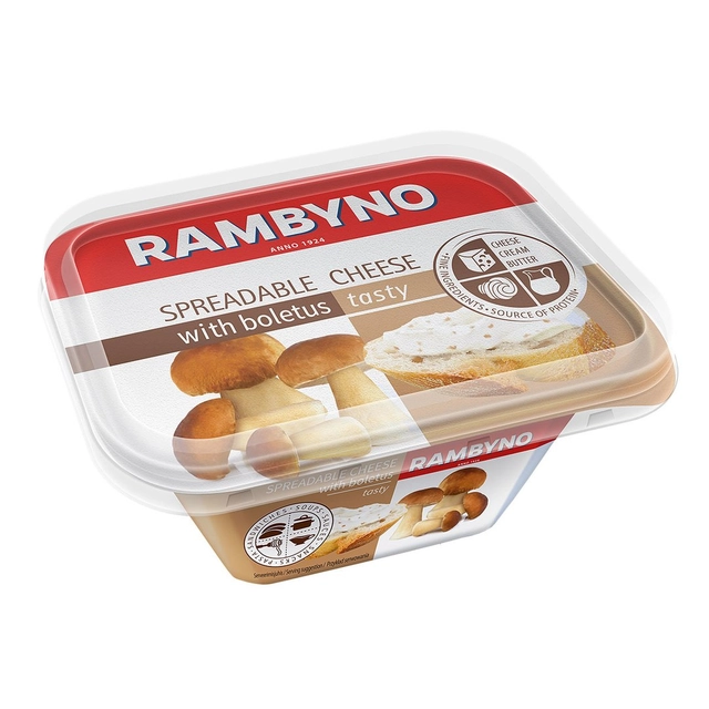 Processed spreadable cheese with porcini mushrooms, 50% fat, 175 g