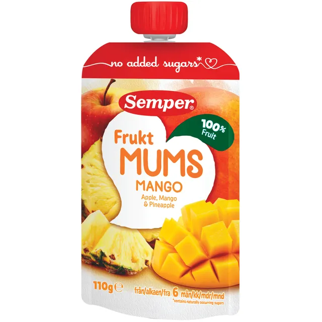 Tyrė su mangais 6 mėn. SEMPER MUMS RTE, 110 g