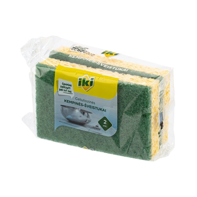 Celiuliozinės kempinės šveistukai IKI, 2 vnt.
