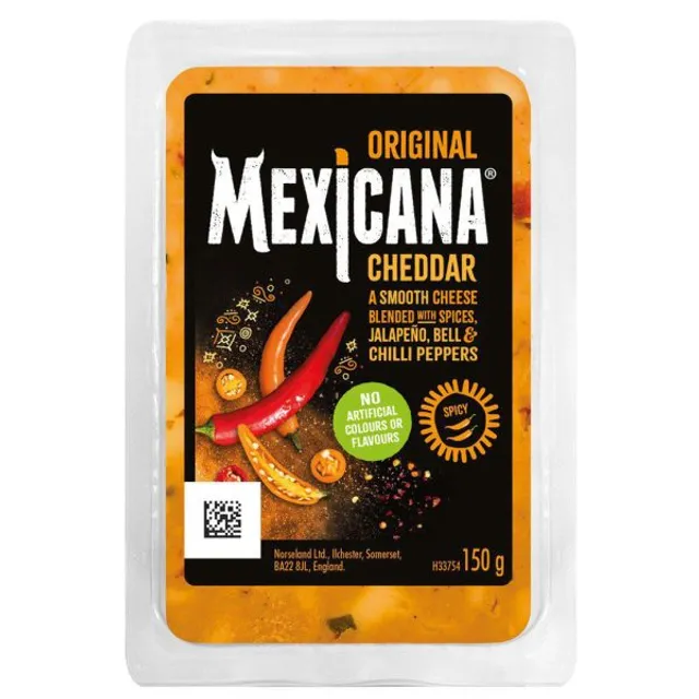 Cheddar Cheese with Peppers MEXICANA, 50% fat, 150 g