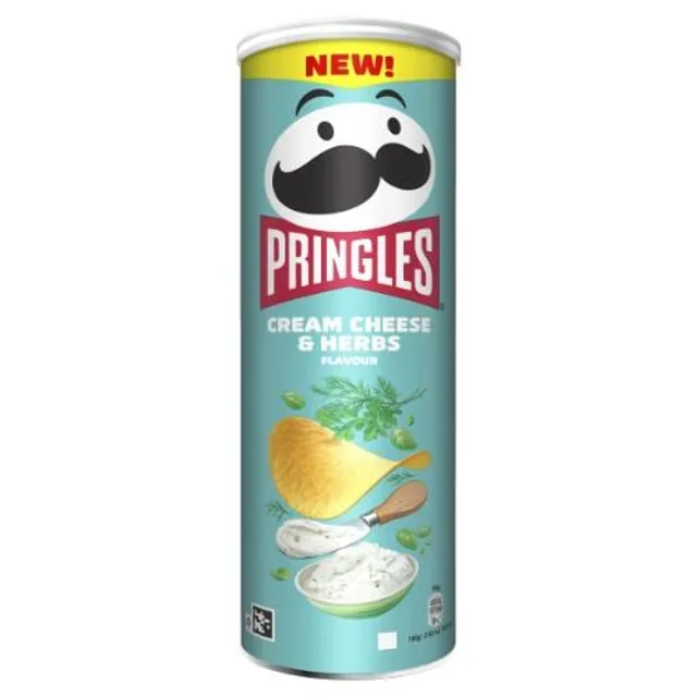 Bulvių traškučiai kreminio sūrio ir žolelių skonio PRINGLES, 165 g