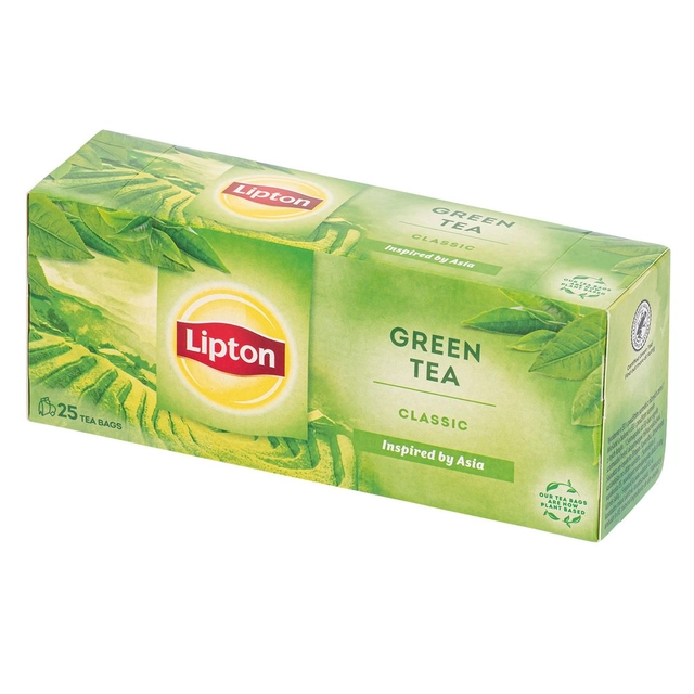 Klasikinė žalioji arbata LIPTON GREEN TEA CLASSIC, 25 vnt.