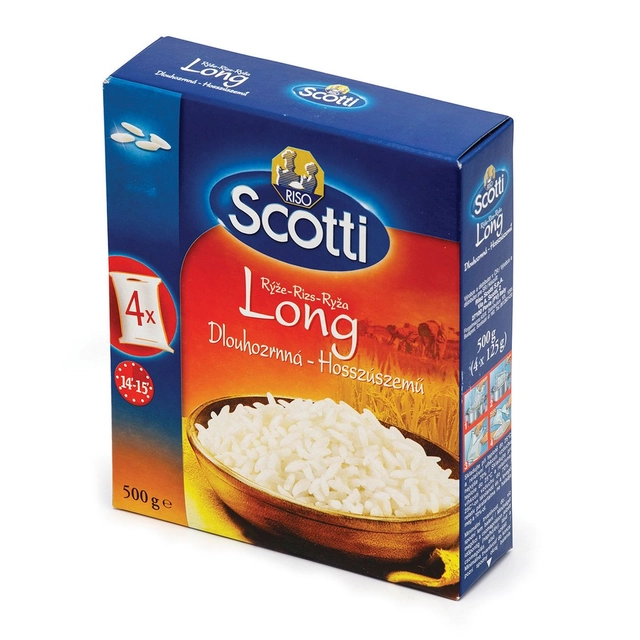 Ilgagrūdžiai ryžiai RISO SCOTTI, 4 x 125 g