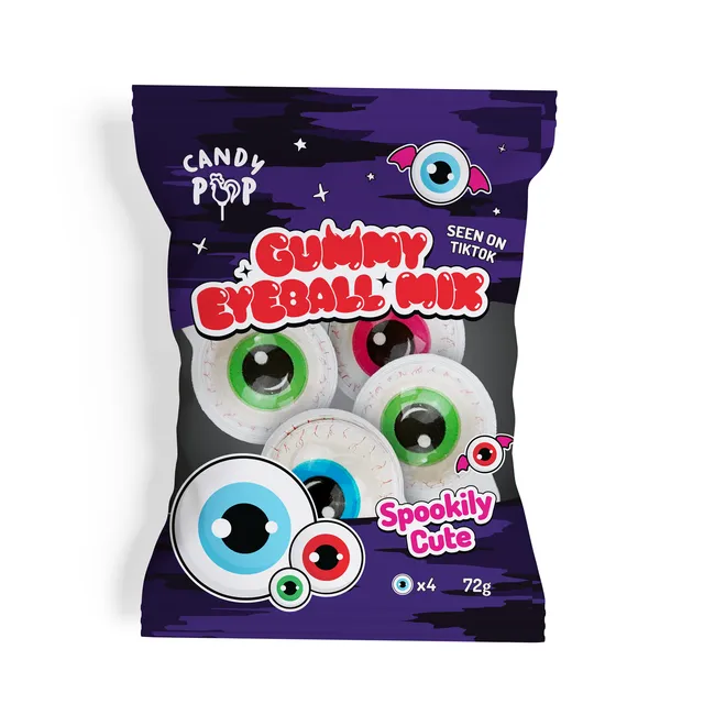 Gummy with filling CANDY POP GUMMY EYEBALL MIX, 72 g