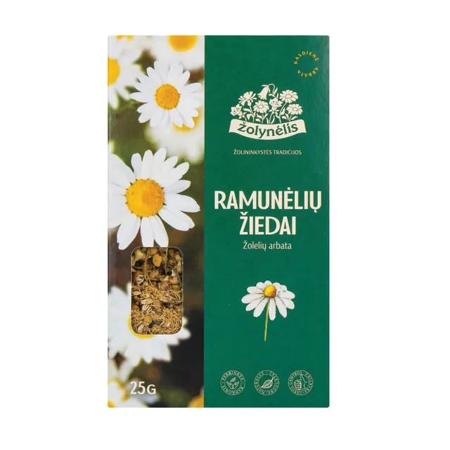 Žolelių arbata ŽOLYNĖLIS RAMUNĖLIŲ ŽIEDAI, 25 g