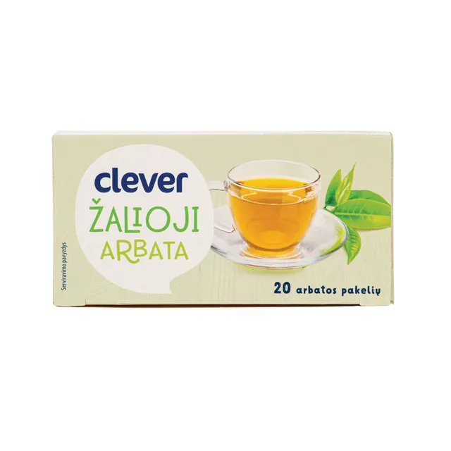 Žalioji arbata CLEVER, 20x1.5 g