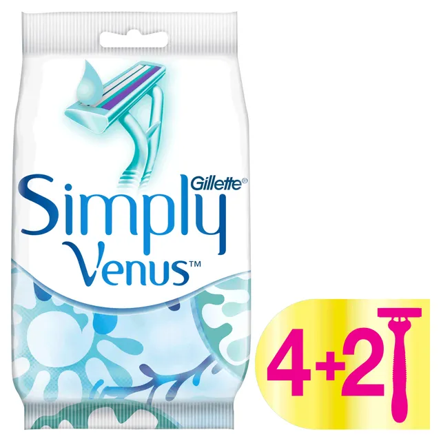 Одноразовые бритвы VENUS SIMPLY 2, 6 шт.