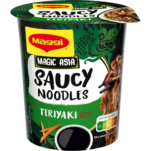 Greitai paruošiami makaronai su padažu MAGGI TERIYAKI, 75 g