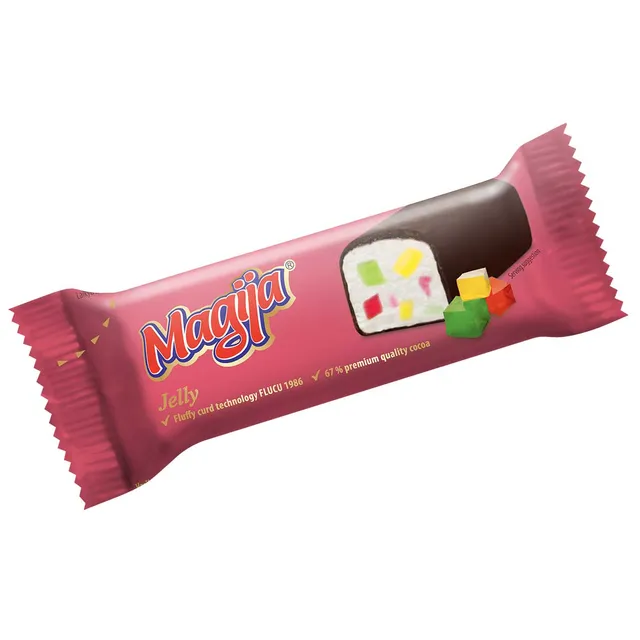 Глазированный творожный десерт с кусочками желе MAGIJA, 20% жира, 45 г