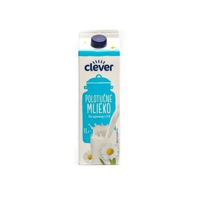 Uat pienas CLEVER, 1,5% rieb., 1 l