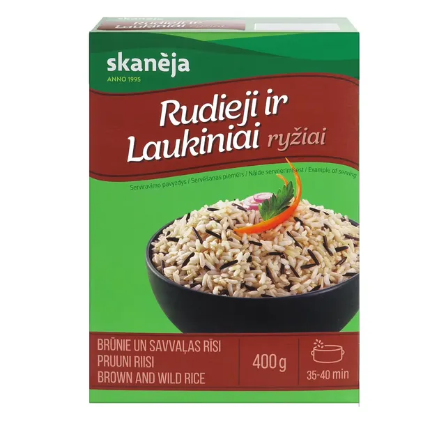 Rudieji ir laukiniai ryžiai SKANĖJA, 400 g