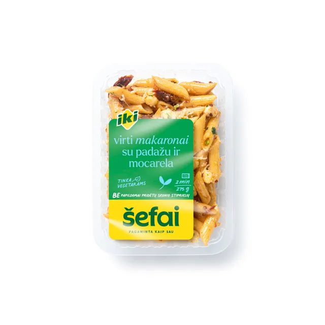 Boiled Pasta with Sauce and Mozzarella Cheese IKI ŠEFAI, 275 g