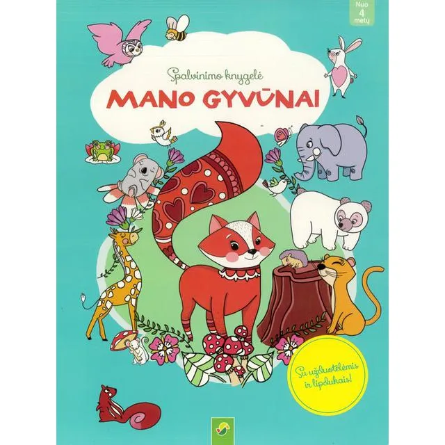 Knyga MANO GYVŪNAI. SPALVINIMO KNYGELĖ