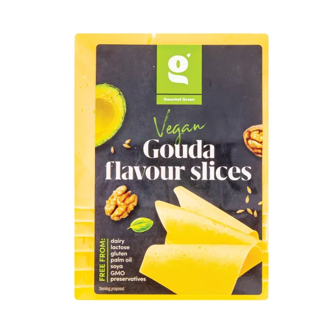 Goudos skonio augalinis gaminys riekutėmis GOURMET GREEN, 150 g