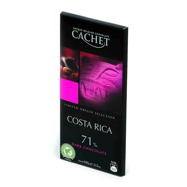 Dark chocolate CACHET COSTA RICA (71%), 100 g