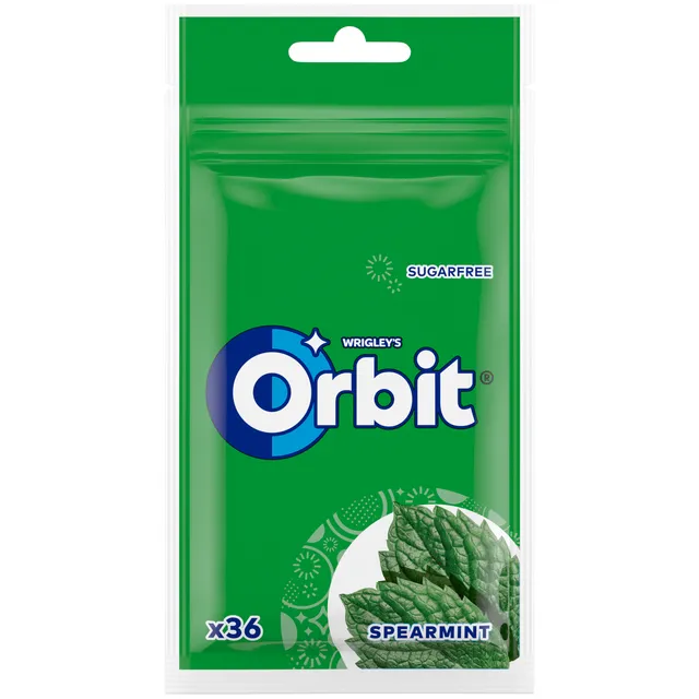 Kramtomoji guma maišelyje ORBIT SPEARMINT, 50 g