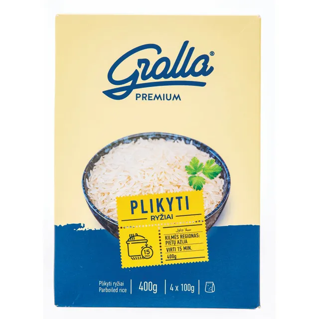 Plikyti ryžiai GRALLA PREMIUM, 400 g