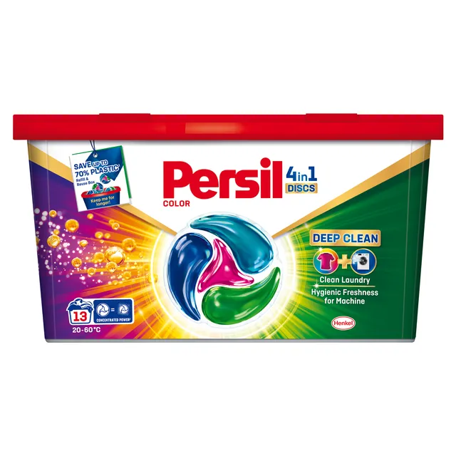 Skalbimo kapsulės PERSIL DISCS COLOR, 13 skalbimų