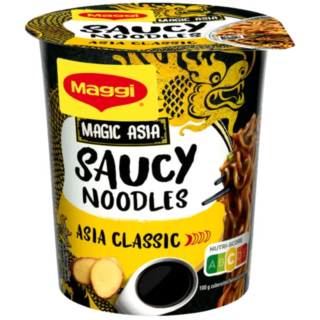Greitai paruošiami makaronai sojų ir imbiero padaže MAGGI, 75 g  