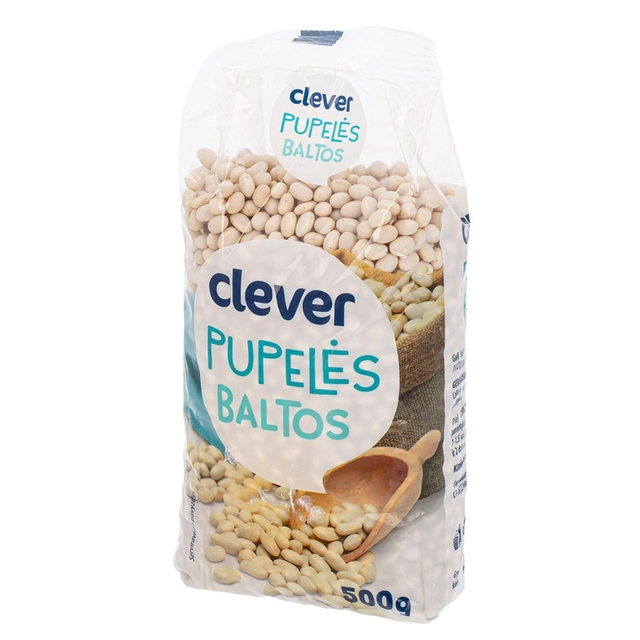 Baltos pupelės CLEVER, 500 g