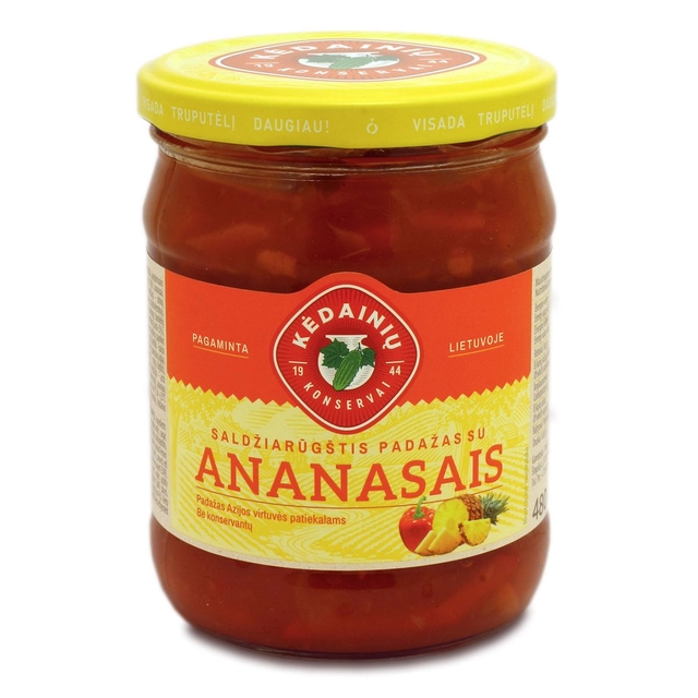Saldžiarūgštis padažas su ananasais ir bambukų ūgliais KĖDAINIŲ, 480 g
