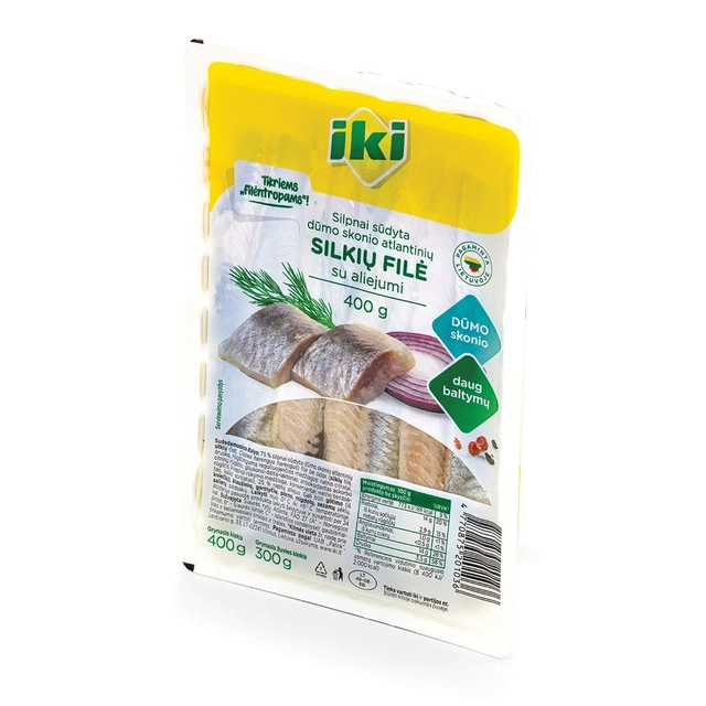 Smoked flavored Atlantic herring fillet IKI, 400 g