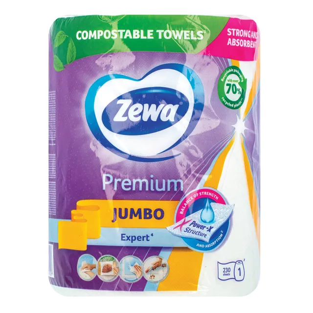 Popieriniai rankšluosčiai ZEWA JUMBO (3 sluoksnių)
