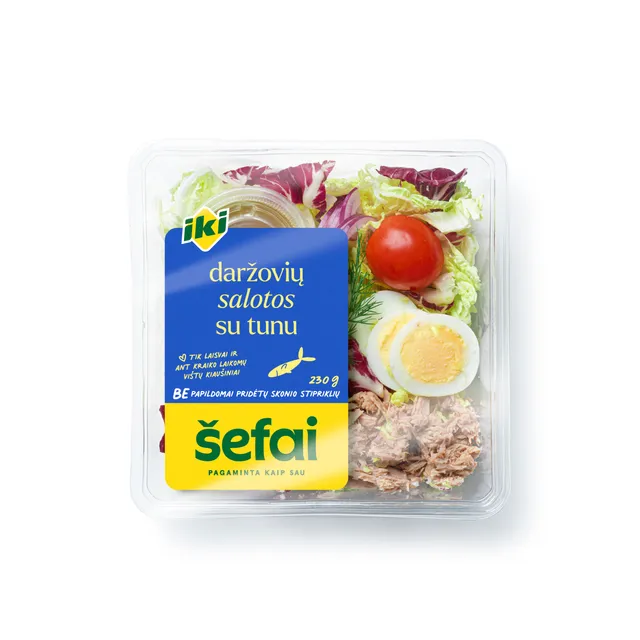 Daržovės su tunais IKI ŠEFAI, 230 g
