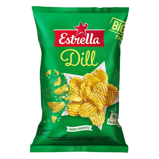 Bulvių traškučiai su krapais ESTRELLA, 180 g