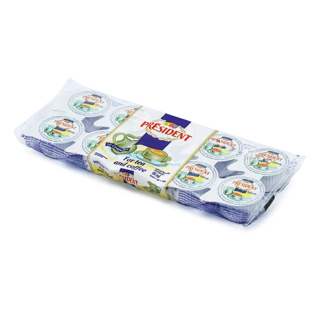 Grietinėlė PRESIDENT kavai ruošti, 10% rieb., 10x10 g