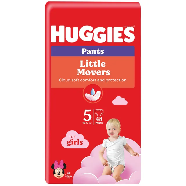 Подгузники 12-17кг HUGGIES PANTS GIRL, 44 шт.