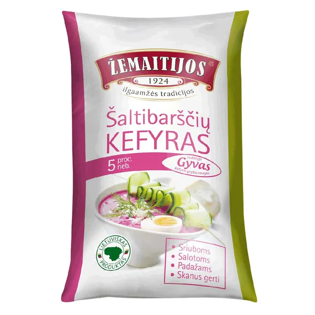 Šaltibarščių kefyras ŽEMAITIJOS, 5% rieb., 900 g