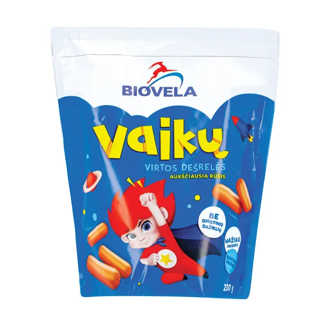 Cooked children's sausages, highest quality, 230 g