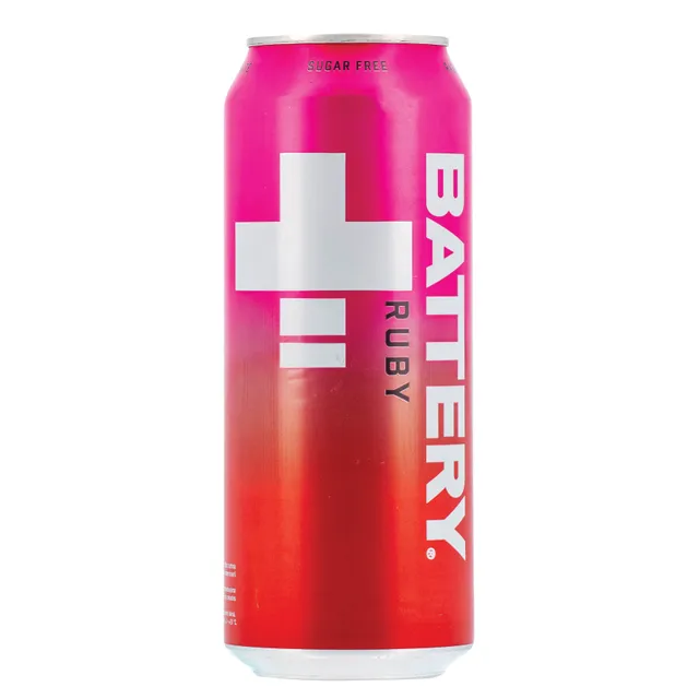Energy drink raspberry and pomegranate flavor BATTERY RUBY SUGAR-FREE, 500 ml