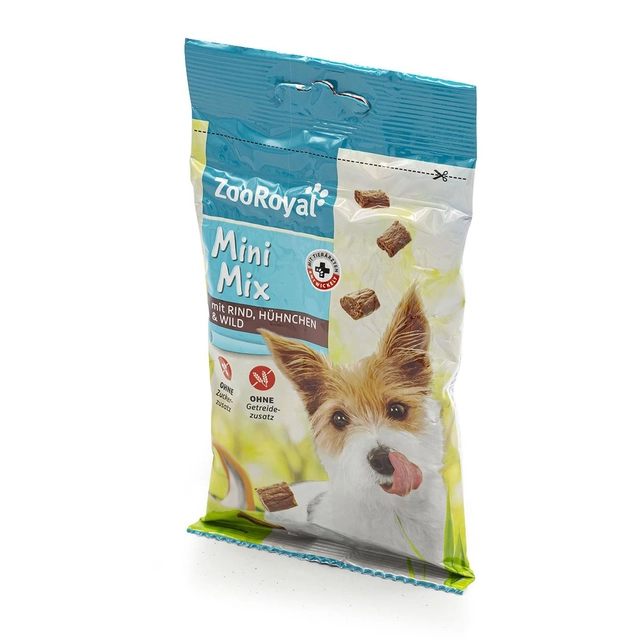 Suaugusių šunų papildas su jautiena, žvėriena ir vištiena ZOOROYAL MINI MIX, 60 g