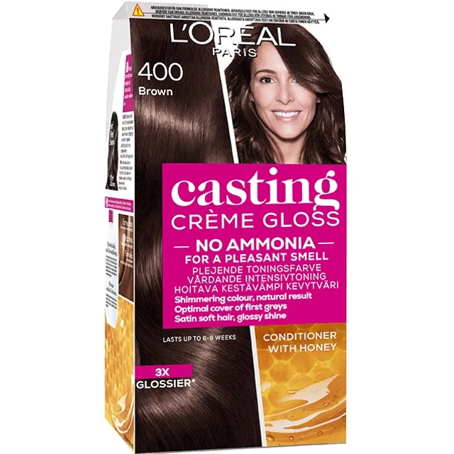 Pusiau ilgalaikiai plaukų dažai be amoniako CASTING CREME GLOSS, 400