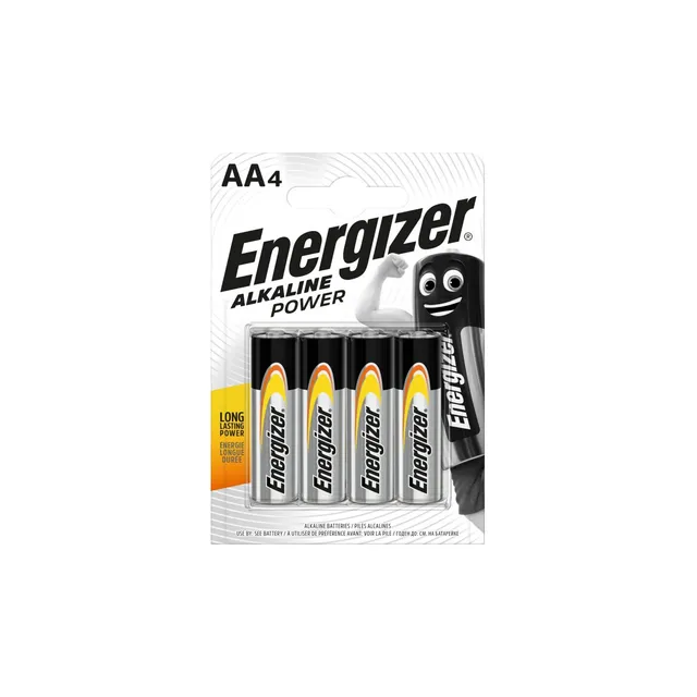 Šarminės baterijos ENERGIZER ALKALINE POWER LR6 AA BL4, 4 vnt.