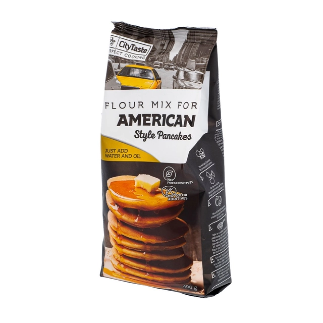 Miltinis mišinys amerikietiško stiliaus blynams CITY TASTE, 400 g