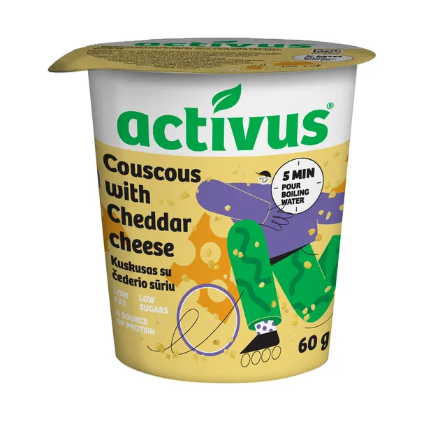 Кускус с сыром чеддер ACTIVUS, 70 г