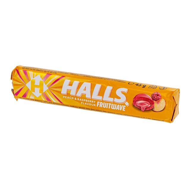 Ledinukai HALLS FREUITWAVE PEACH, 45 g