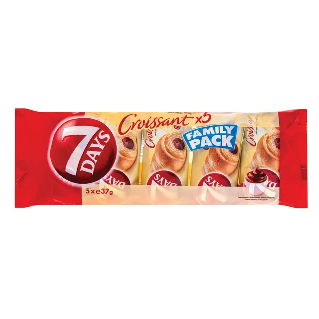 Kruasanas 7DAYS Multipack cocoa, 5x37g
