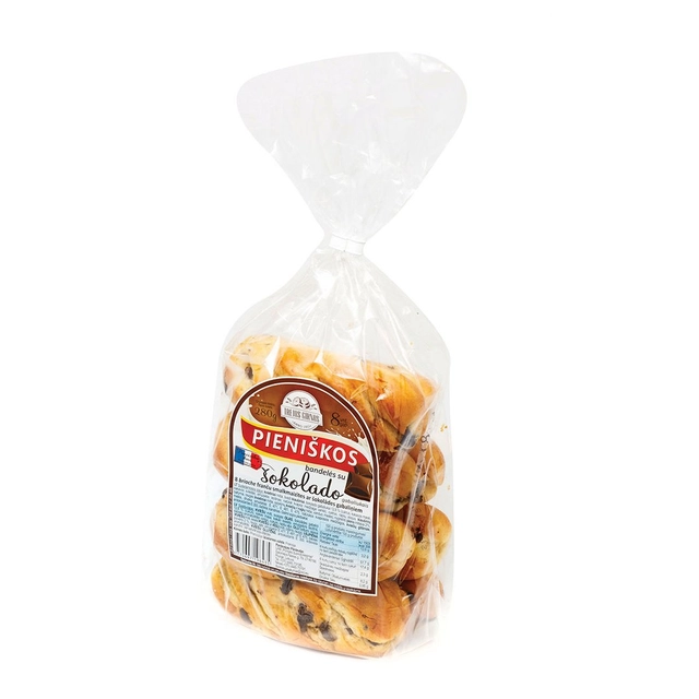 Pieniškos bandelės su šokoladu TREJOS GIRNOS, 280 g