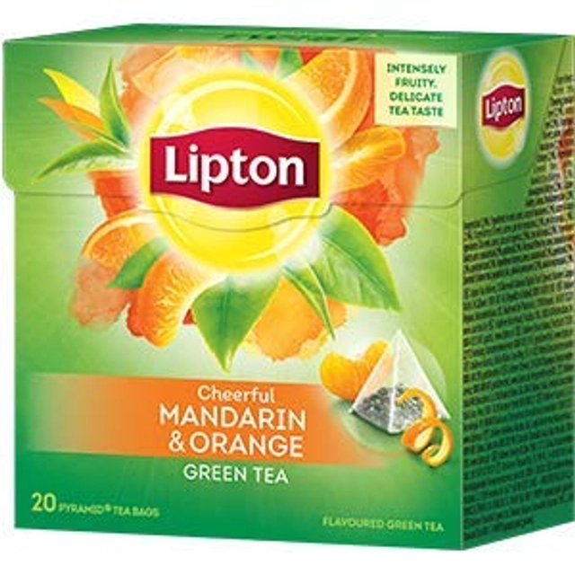 Зеленый чай с мандарином и апельсиновой коркой LIPTON, 20 шт.