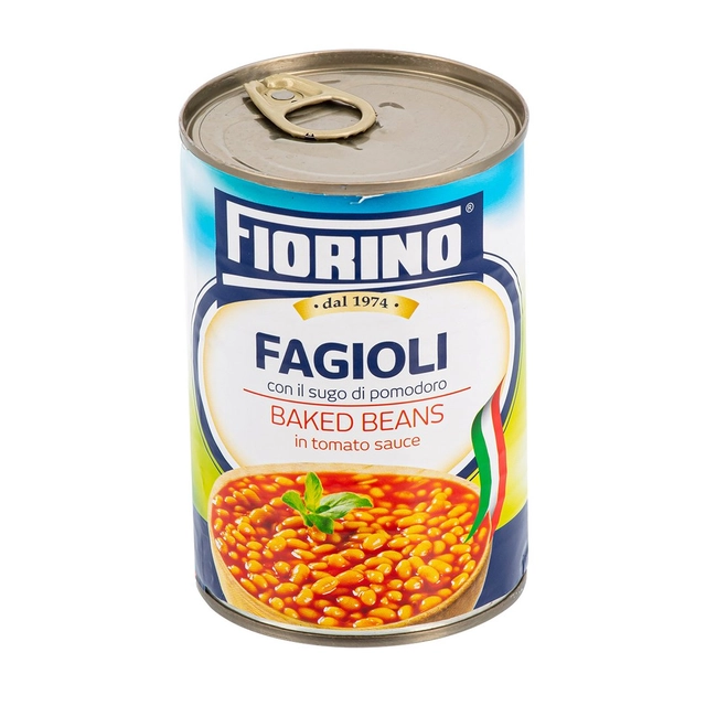 Konservuotos, keptos pupelės pomidorų padaže FIORINO, 425 ml