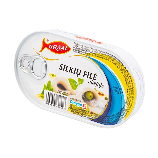 Silkių filė aliejuje GRAAL, 170 g