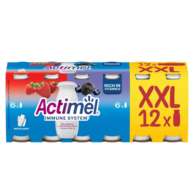 Jogurtas įvairių skonių ACTIMEL, 12x100 g