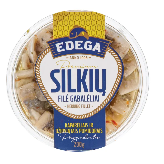 Silkių filė su džiovintais pomidorais ir kaparėliais, 200 g
