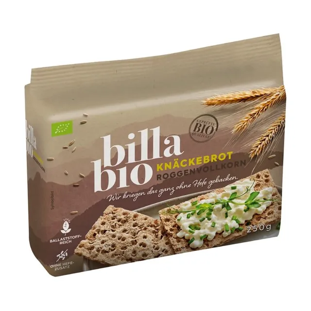 Pilno grūdo ruginiai duoniukai BILLA BIO, 250 g