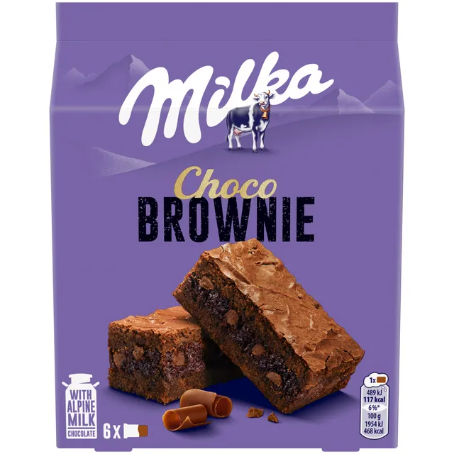 Soft cakes with chocolate MILKA CHOCO BROWNIE, 150 g